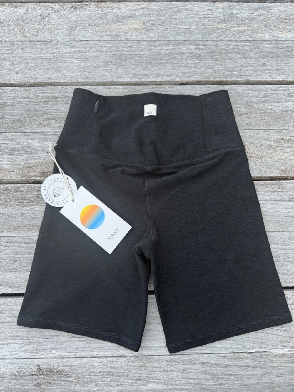 VUORI Clean Elevation Shorty 6" BLACK HEATHER WOMENS SHORTS SIZE XS NWT